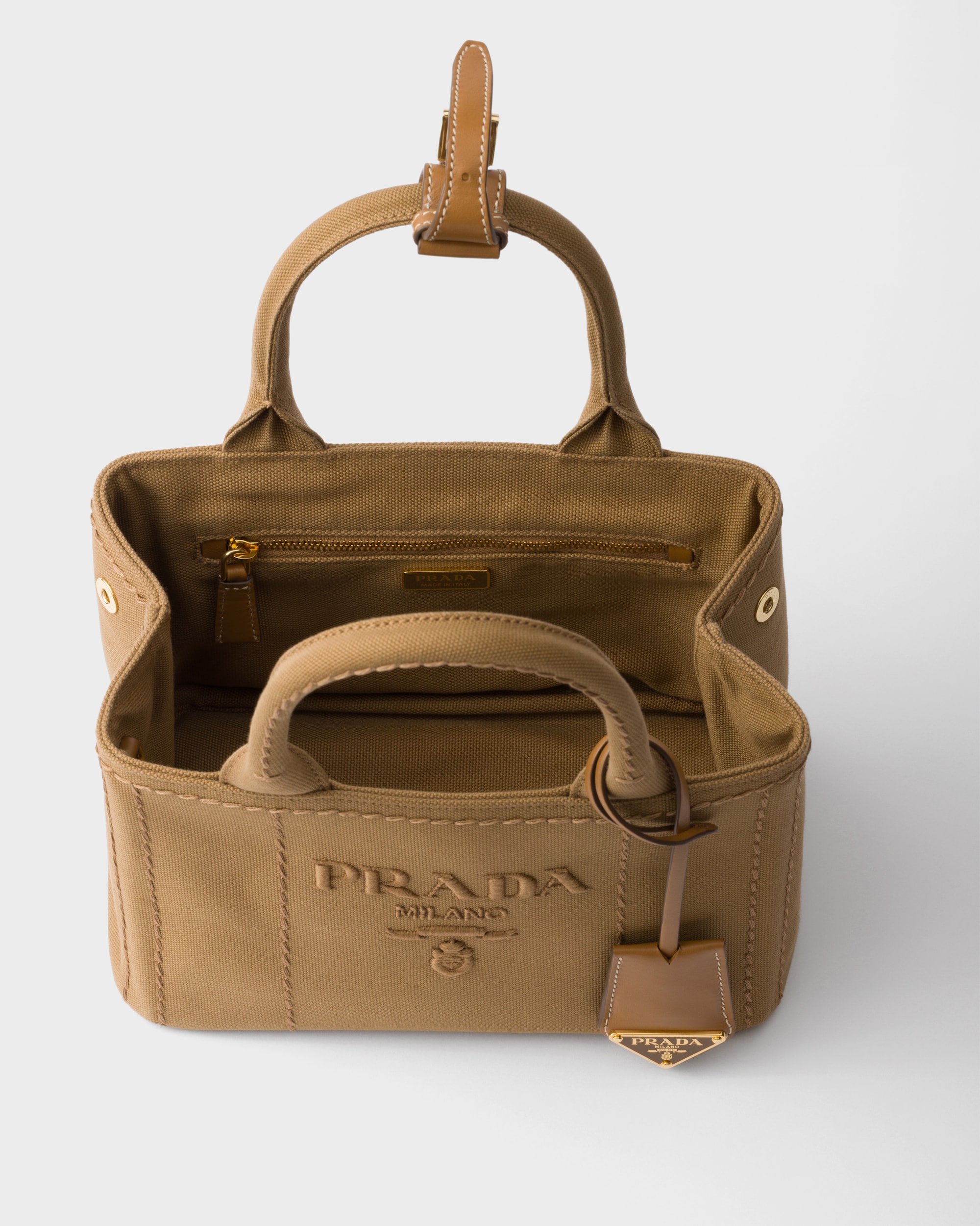 Prada Jardinière cotton canvas mini handbag - Image 5